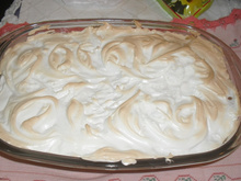 Delícia de banana com suspiro