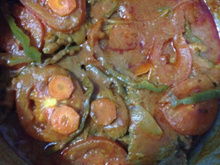 Bife em camadas com legumes