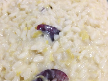 Risoto de limão siciliano com uvas