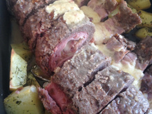 Rocambole de carne e moída