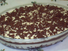 Pavê de uvas, chocolate e chantilly