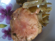 Sobrecoxas de frango na cerveja