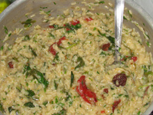 Risoto de Tomate Seco com Rúcula