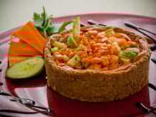 Quiche de carne moída à jardineira