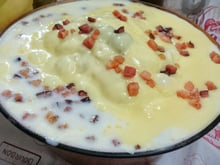 Couve-flor inteira gratinada