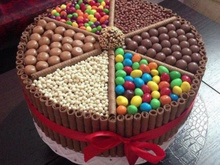 Bolo de chocolate com guloseimas: lindo e delicioso