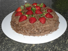 Torta de morango com chocolate