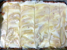 Torta de limão com cobertura de chocolate branco