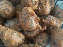 Bolinhos de talinho e folhas de beterraba