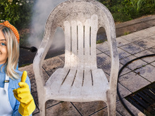 Chega de cadeira de plástico encardida no churrasco, eu te ensino como deixar branquinha como a neve!