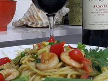 Espaguete de camarão