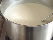 Sopa de alho poró com frango