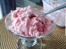 Sorvete de morango low carb