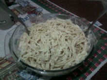 Macarrão à carbonara simples