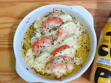 Frango recheado marinado no tucupi