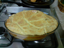 Torta de frango com palmito