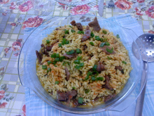 Macarrão com carne rapidinho