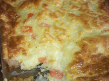 Torta de queijo e presunto