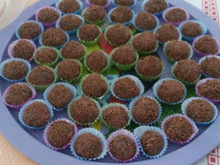 Brigadeiro de casca de banana
