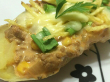 Batata recheada com carne moída