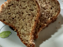 Bolo de banana com maçã