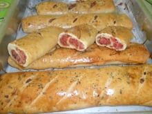 Enrolado de calabresa