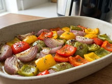 Cebola tricolor na airfryer (fritadeira em óleo)