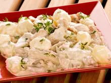 Iscas de peixe com batatas