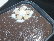 Pavê de coco com cobertura de chocolate