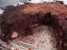 Bolo de chocolate com banana diferente