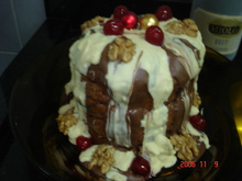 Panetone recheado em camadas