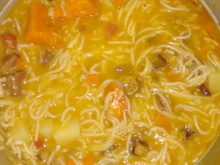 Sopa fácil de jabá (charque)