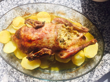 Pato recheado à moda do chef