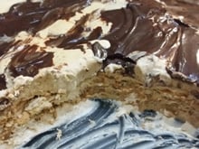 Torta gelada de café com paçoca