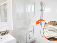 O truque do papel-manteiga para eliminar o calcário do box do chuveiro: limpo em 1 minuto