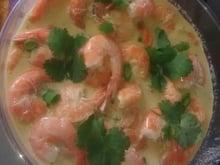 Camarão no creme de coco