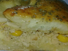 Pão pizza delicioso