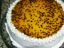 Torta de maracujá com chocolate branco