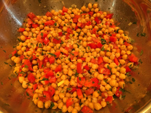 Salada de grão de bico