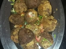 Bolinho de carne de soja com calabresa