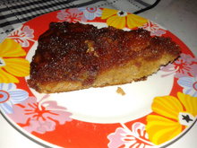 Torta de delícia com banana na massa