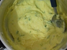 Pure de mandioquinha com creme de leite