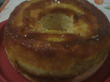 Bolo de banana caramelizada