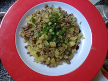 Picadinho de mamão verde