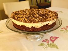 Cheesecake de paçoca e brigadeiro