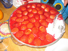 Sobremesa delícia de morangos