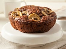 Bolo de banana sem açúcar, sem glúten e sem lactose