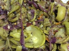 Escabeche de abobrinha de microondas