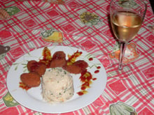 Risoto de frango e legumes