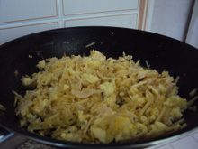 Ovos mexidos crocantes